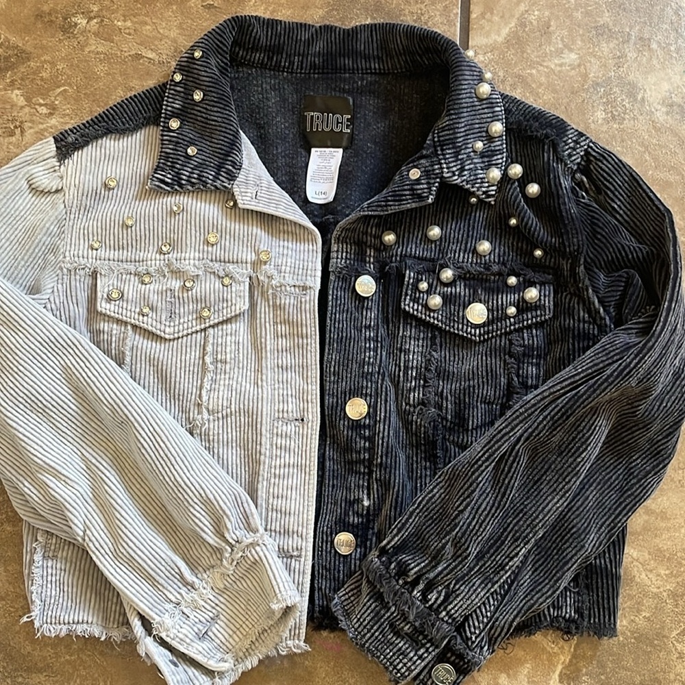 Girls corduroy bling stylish jacket